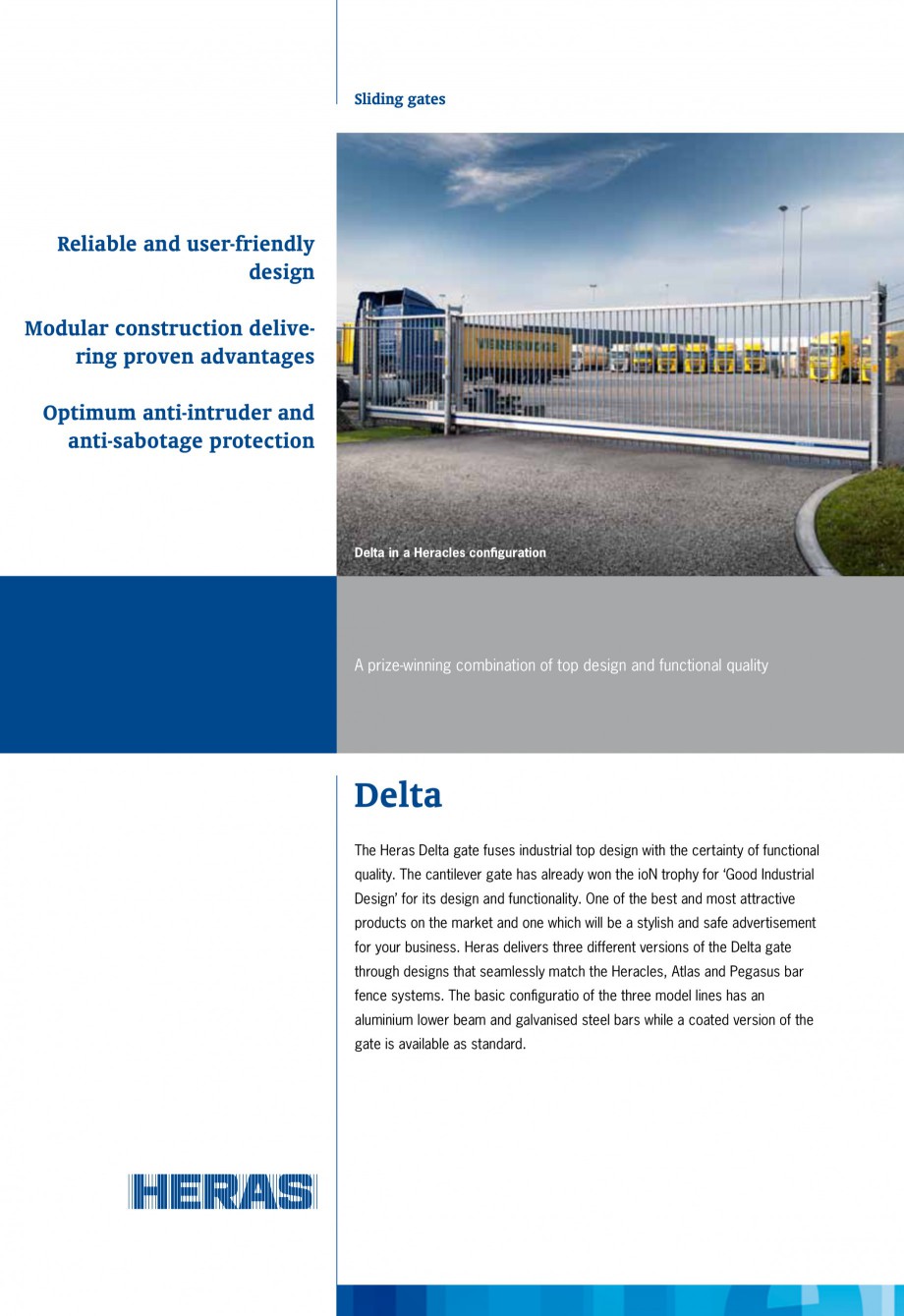 Pagina 1-Porti de acces autoportante/glisante HERAS DELTA Fisa tehnica Engleza Sliding gates

Reliable and...