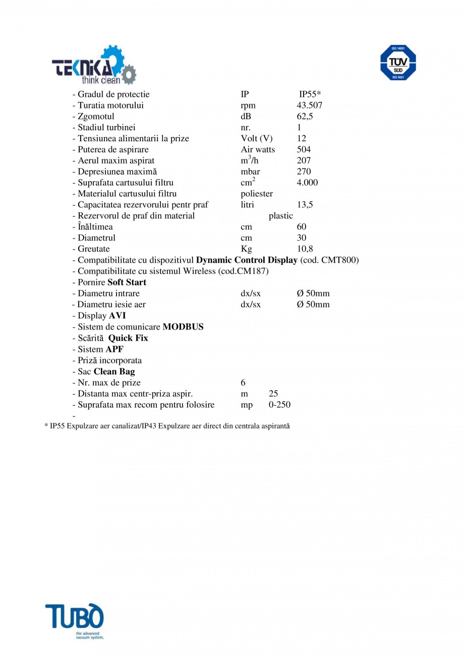 Pagina 5 - Centrale de aspirare Perfeto Inox cu autocuratare TUBO TX1A, TX3A, TX4A Catalog, brosura ...