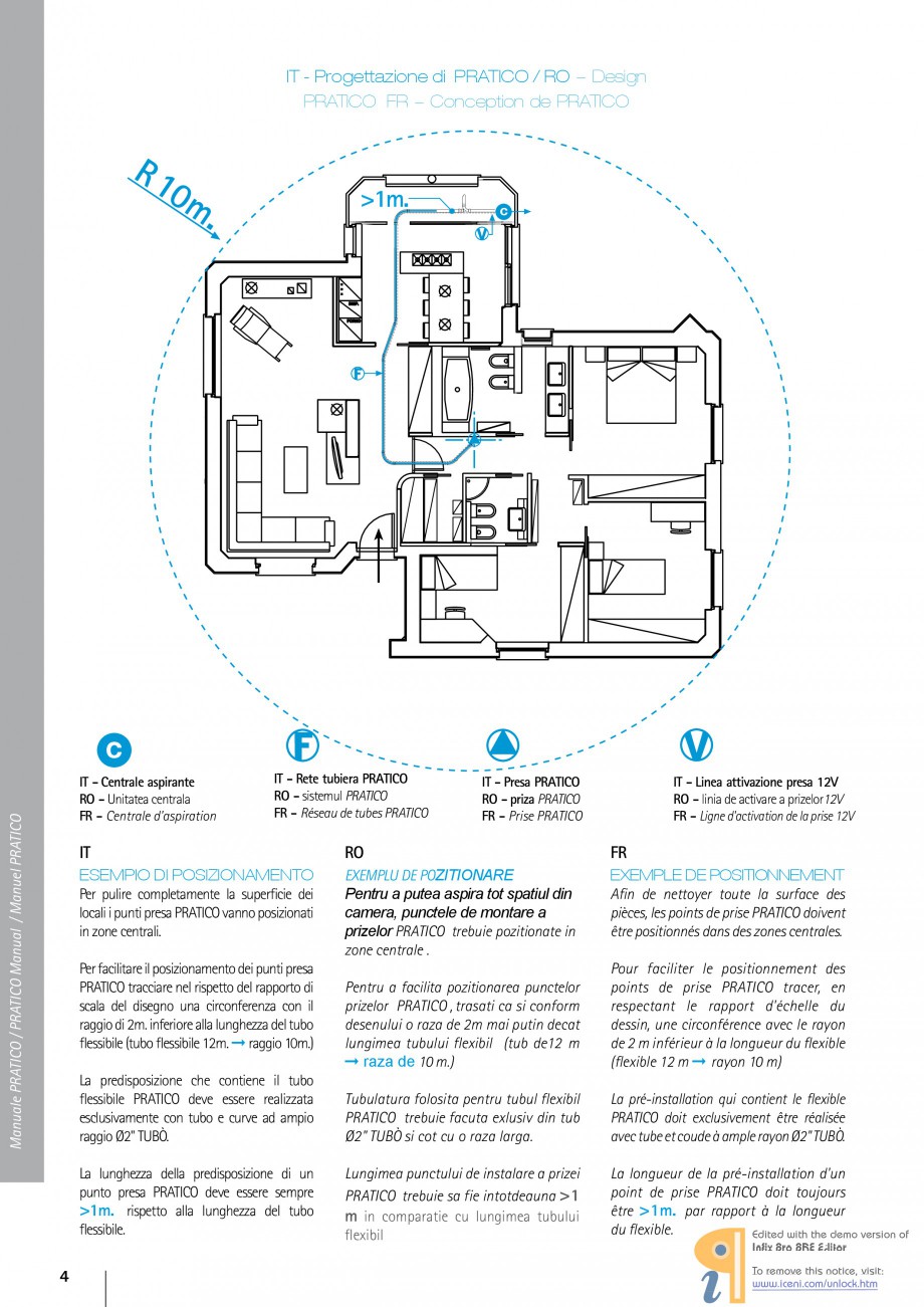 Pagina 4 - Kit pentru sistemul centralizat de aspirare TUBO PRATICO Fisa tehnica Romana, Franceza,...