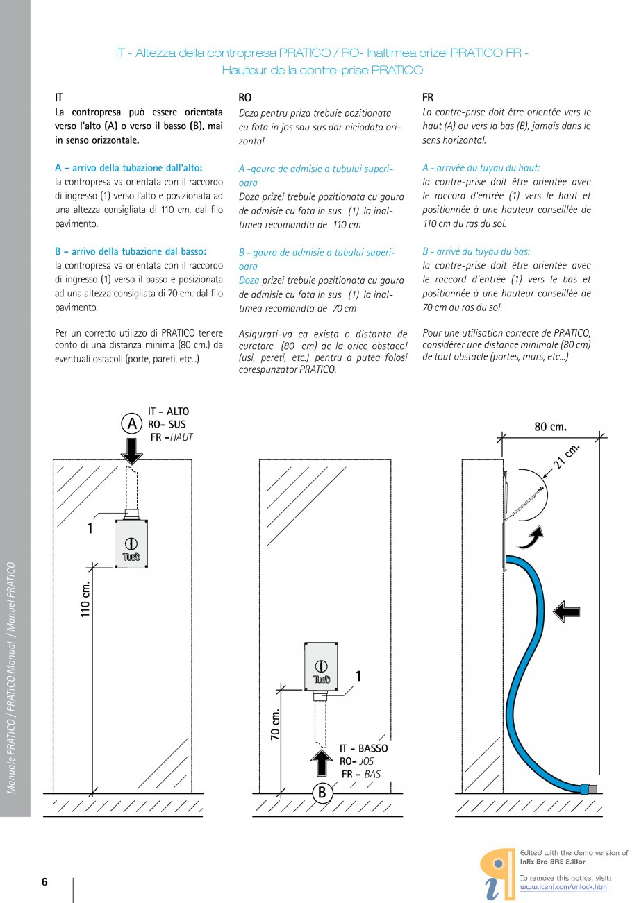 Pagina 6 - Kit pentru sistemul centralizat de aspirare TUBO PRATICO Fisa tehnica Romana, Franceza,...