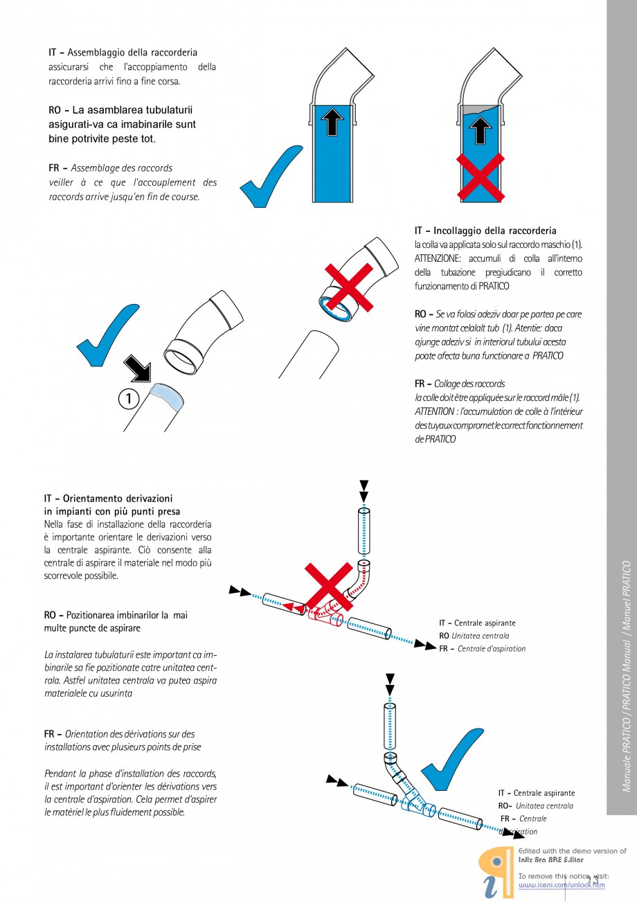 Pagina 13 - Kit pentru sistemul centralizat de aspirare TUBO PRATICO Fisa tehnica Romana, Franceza, ...