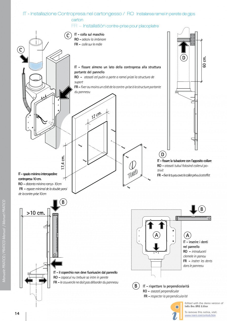 Pagina 14 - Kit pentru sistemul centralizat de aspirare TUBO PRATICO Fisa tehnica Romana, Franceza, ...