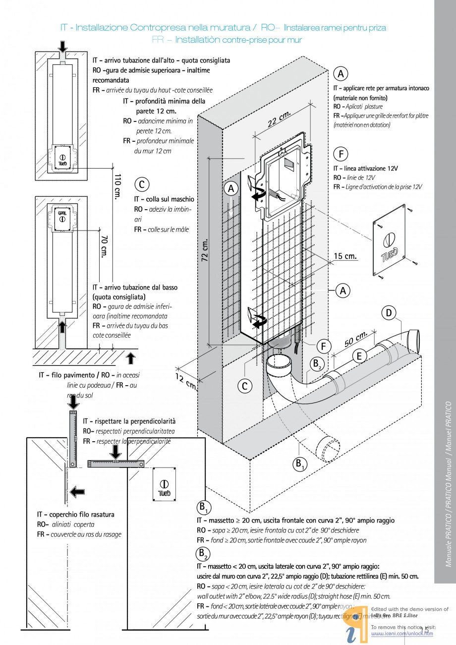 Pagina 15 - Kit pentru sistemul centralizat de aspirare TUBO PRATICO Fisa tehnica Romana, Franceza, ...