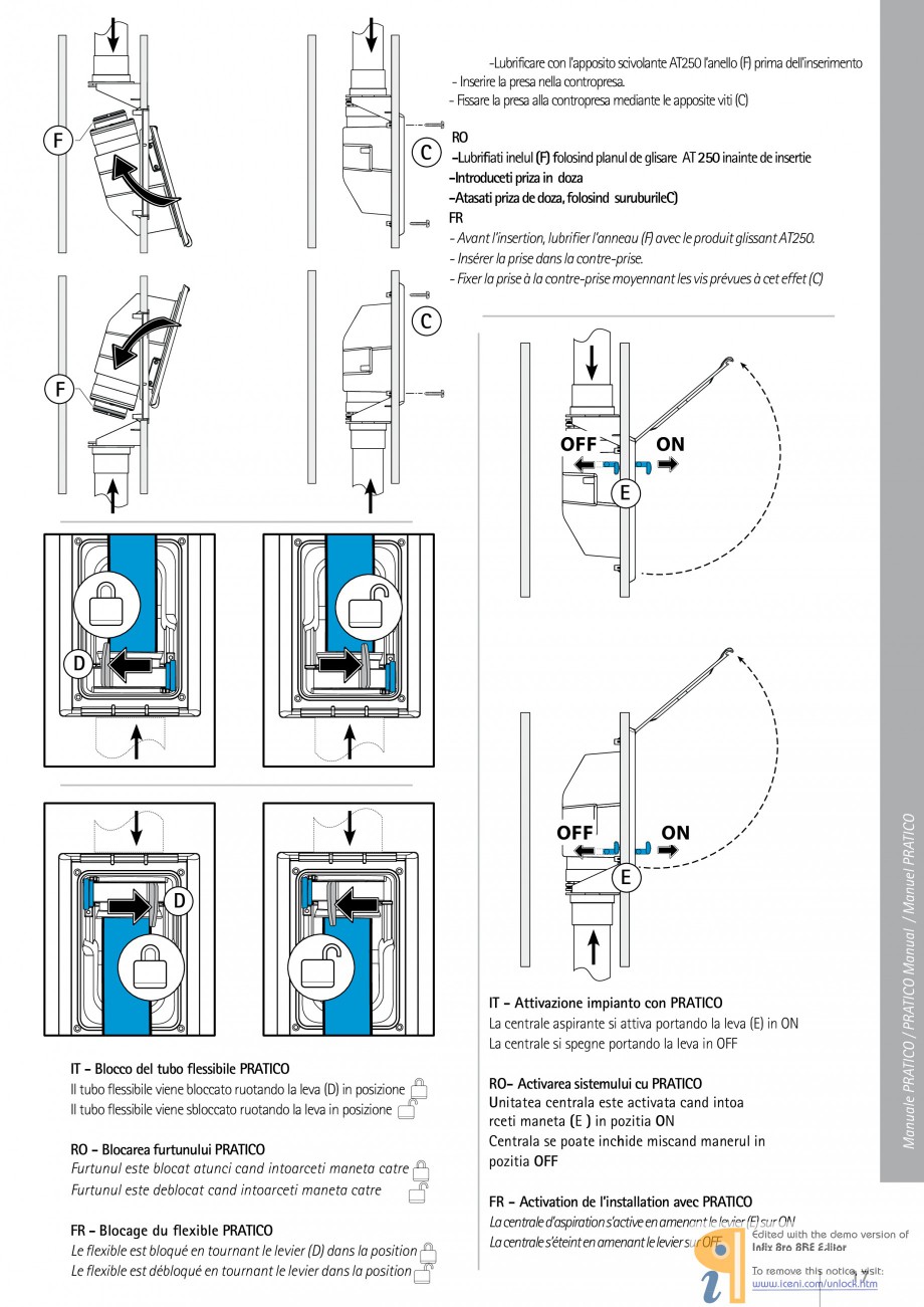 Pagina 17 - Kit pentru sistemul centralizat de aspirare TUBO PRATICO Fisa tehnica Romana, Franceza, ...