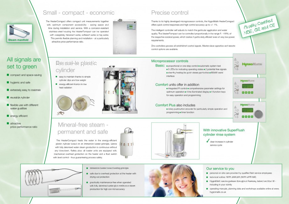 Pagina 2-Umidificator cu rezistenta HYGROMATIK HeaterCompact Fisa tehnica Engleza read
* Other voltages upon ...