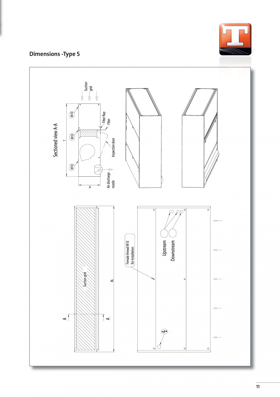 Pagina 5-Perdea de aer arhitecturala TEDDINGTON SILENT Fisa tehnica Engleza e level in a distance of 3m
54
...