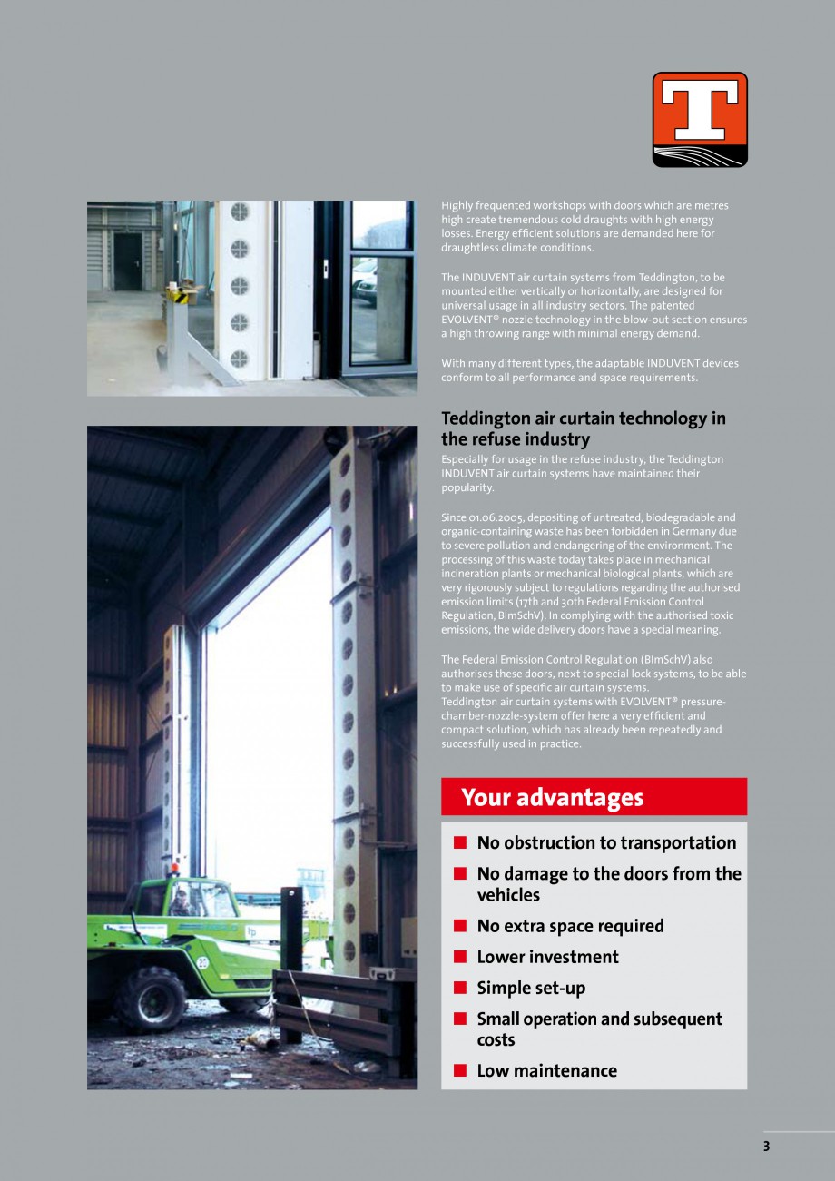 Pagina 3-Perdea de aer industriala TEDDINGTON INDUVENT Fisa tehnica Engleza quired
■	 Lower investment
■	...