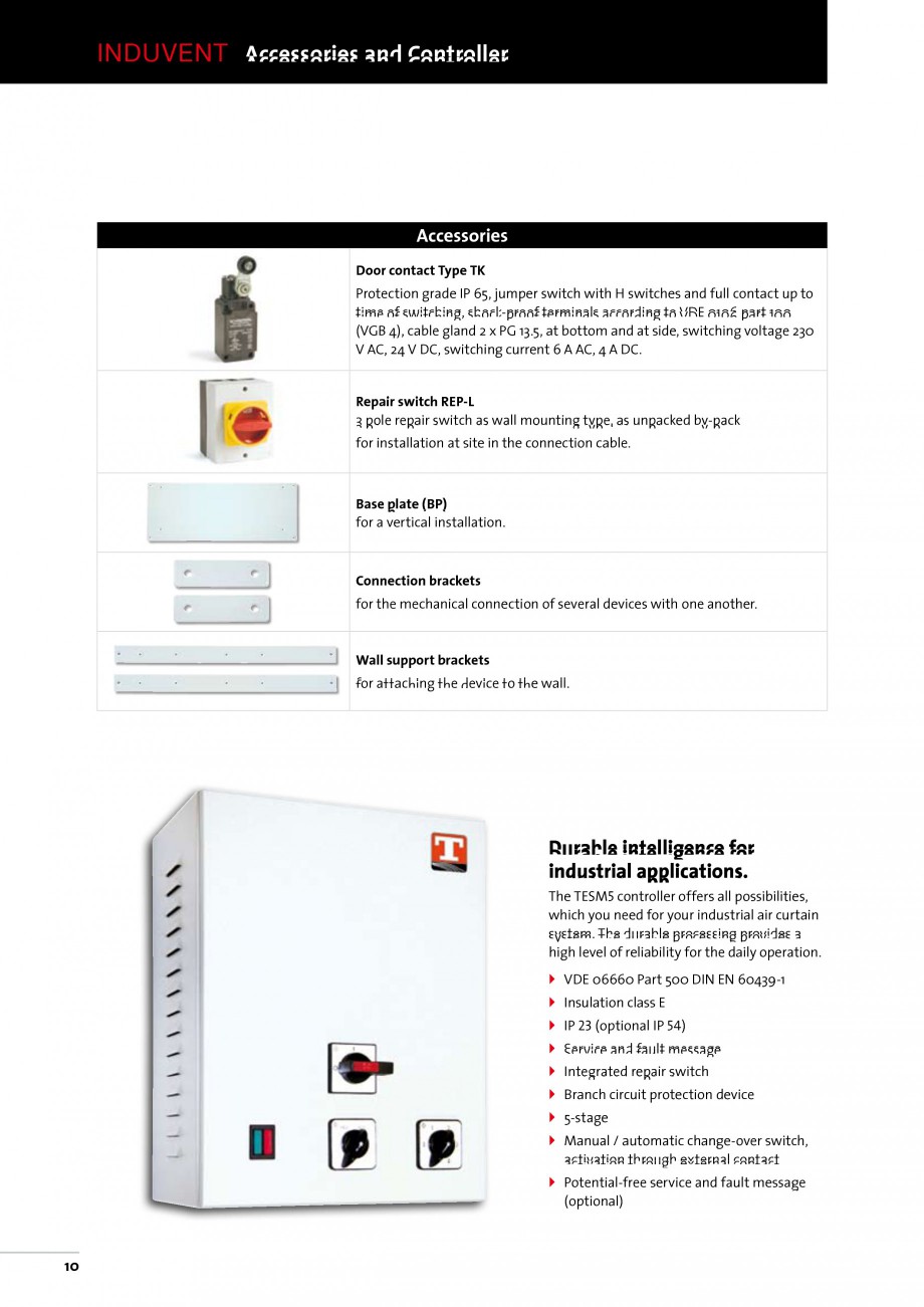 Pagina 10-Perdea de aer industriala TEDDINGTON INDUVENT Fisa tehnica Engleza ATIOVENT-DW/L-V
up to 5.0 m: 	...
