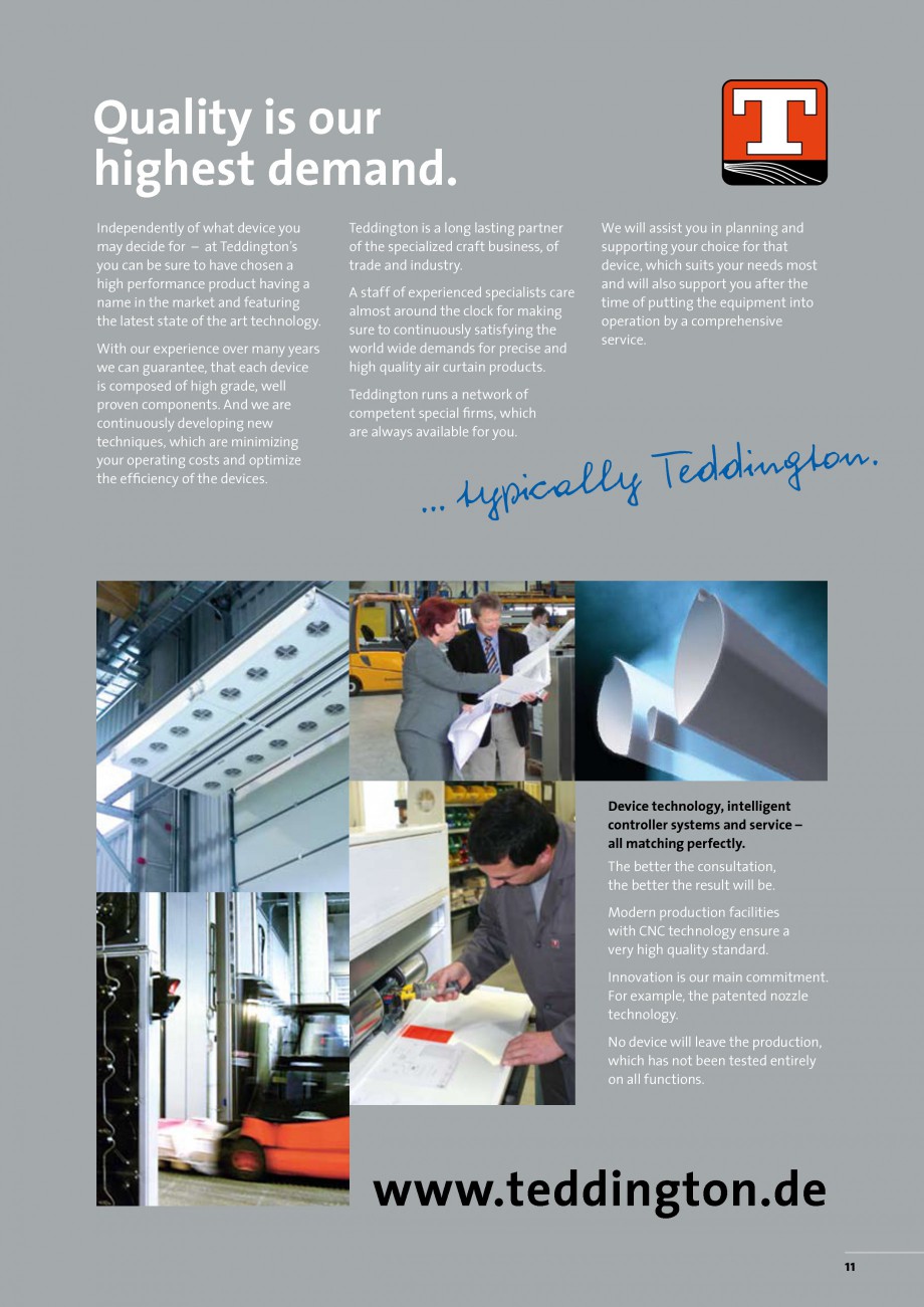 Pagina 11-Perdea de aer industriala TEDDINGTON INDUVENT Fisa tehnica Engleza  your industrial air curtain...