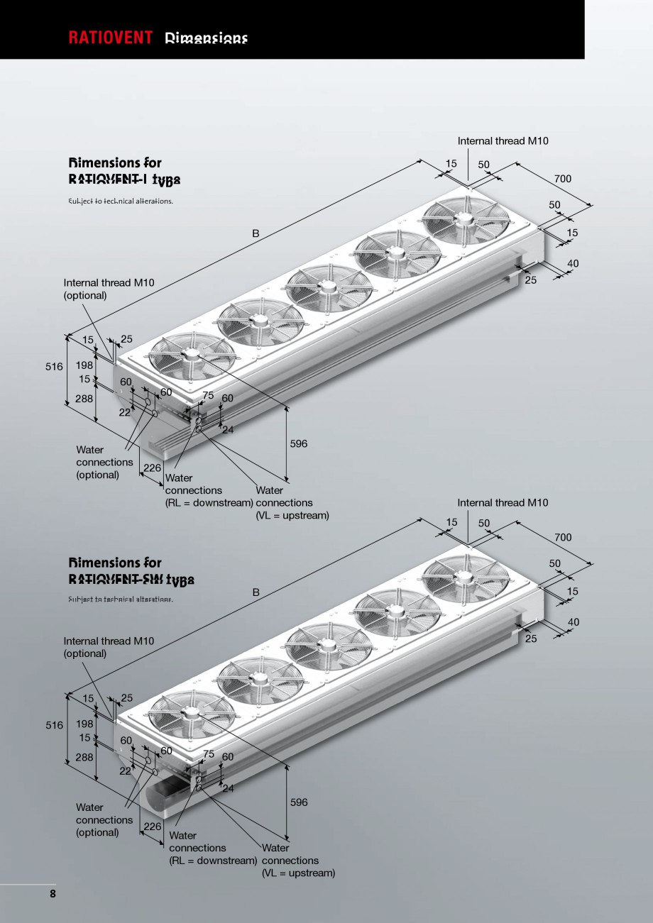 Pagina 8-Perdea de aer industriala TEDDINGTON RATIOVENT Fisa tehnica Engleza 

[mm]

1.200

1.800

2.400

3....
