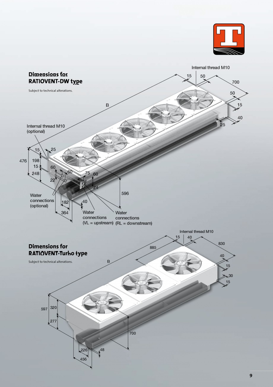 Pagina 9-Perdea de aer industriala TEDDINGTON RATIOVENT Fisa tehnica Engleza 
400/50

400/50

400/50

400/50
...