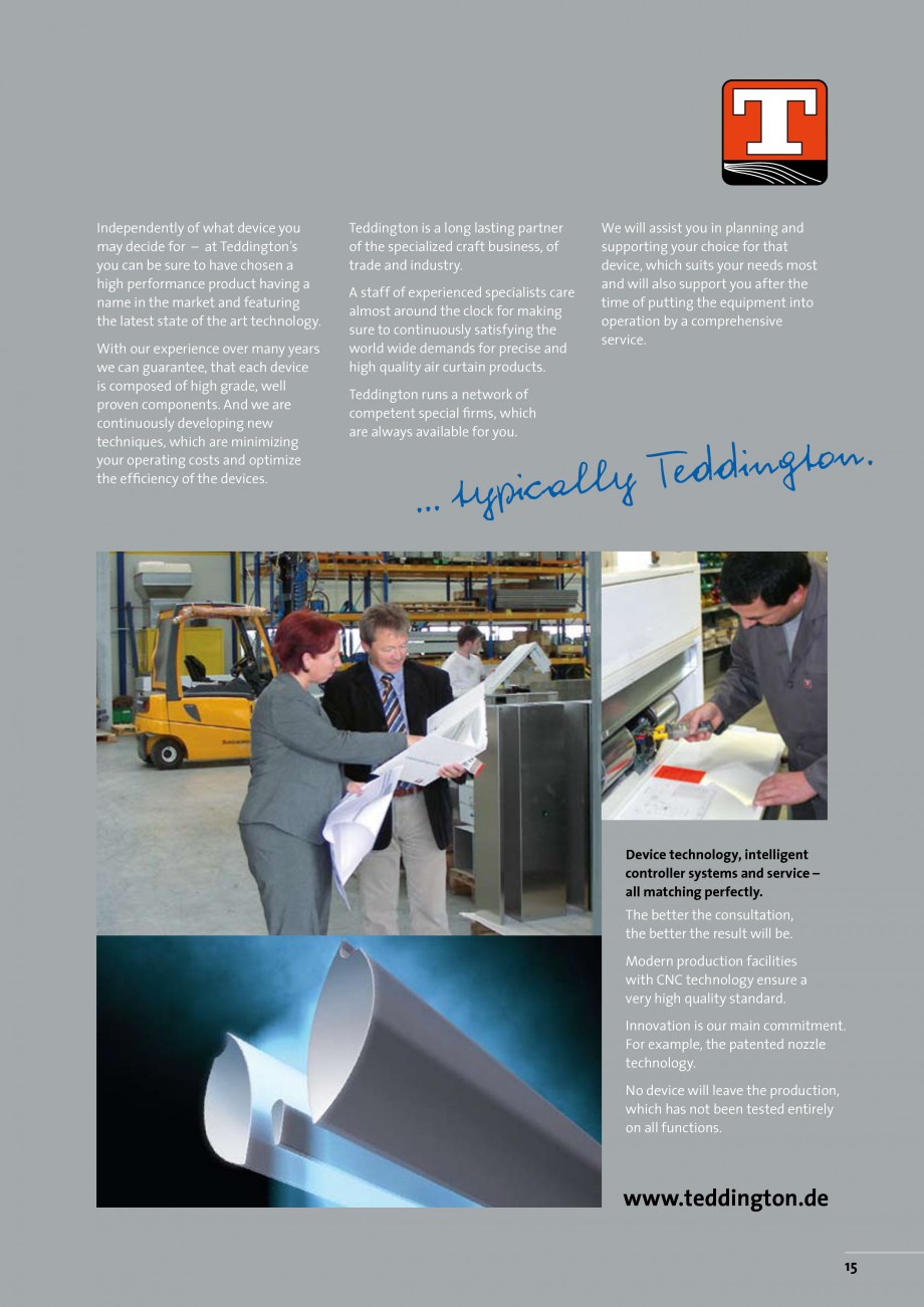 Pagina 15-Perdea de aer industriala TEDDINGTON RATIOVENT Fisa tehnica Engleza 	 Installation preferably...