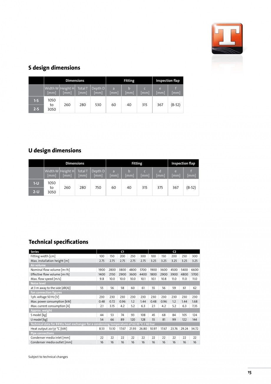 Pagina 22-Perdea de aer pentru spatii comerciale si birouri TEDDINGTON C-SERIES Fisa tehnica Engleza ction...