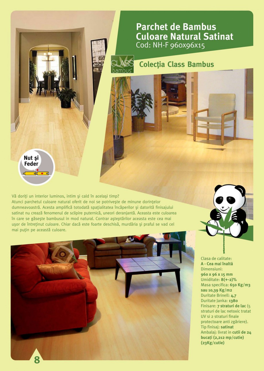 Pagina 10-Parchet din bambus CLASS BAMBUS Parchet bambus densificat, Parchet bambus clasic Catalog, brosura...
