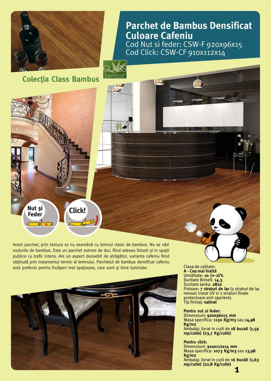 Pagina 3-Parchet din bambus CLASS BAMBUS Parchet bambus densificat, Parchet bambus clasic Catalog, brosura...