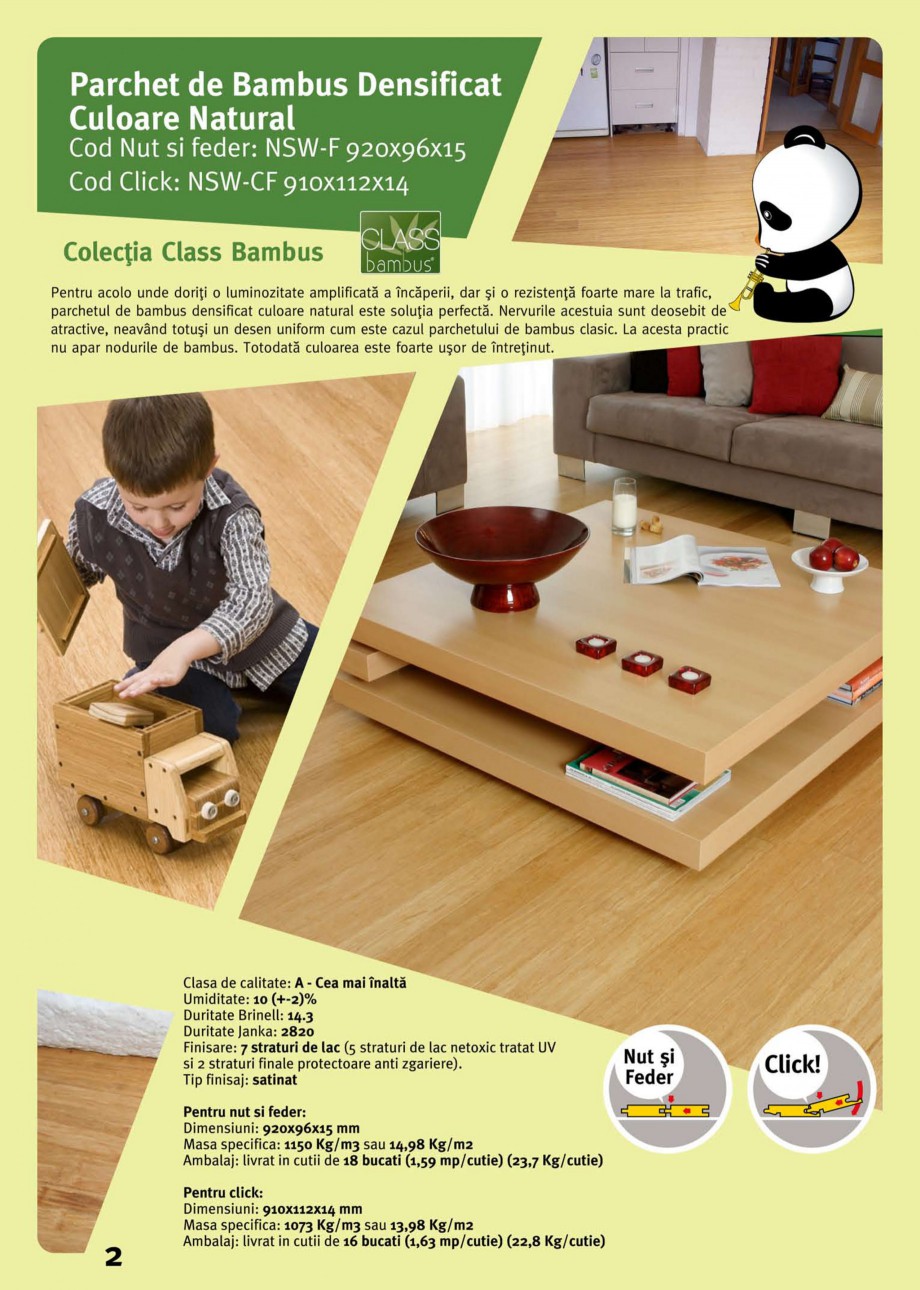 Pagina 4-Parchet din bambus CLASS BAMBUS Parchet bambus densificat, Parchet bambus clasic Catalog, brosura...