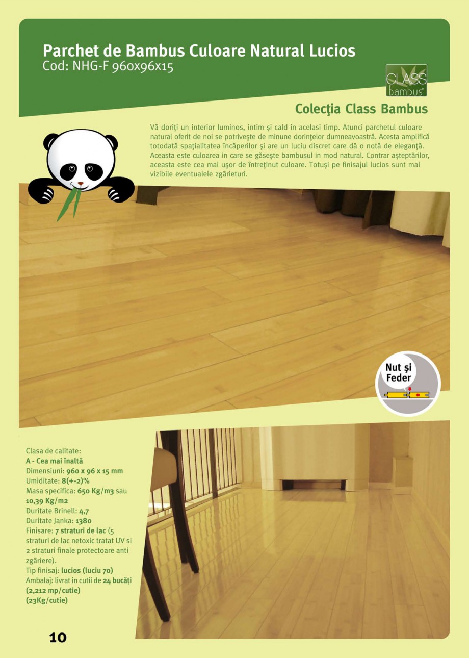 Pagina 12-Parchet din bambus CLASS BAMBUS Parchet bambus densificat, Parchet bambus clasic Catalog, brosura...