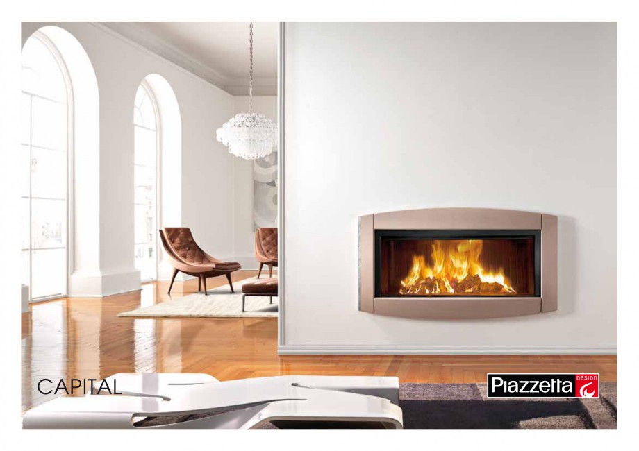 Pagina 1-Semineu design Piazzetta Capital Fisa tehnica Engleza CAPITAL
Gas or wood-burning fireplace with...