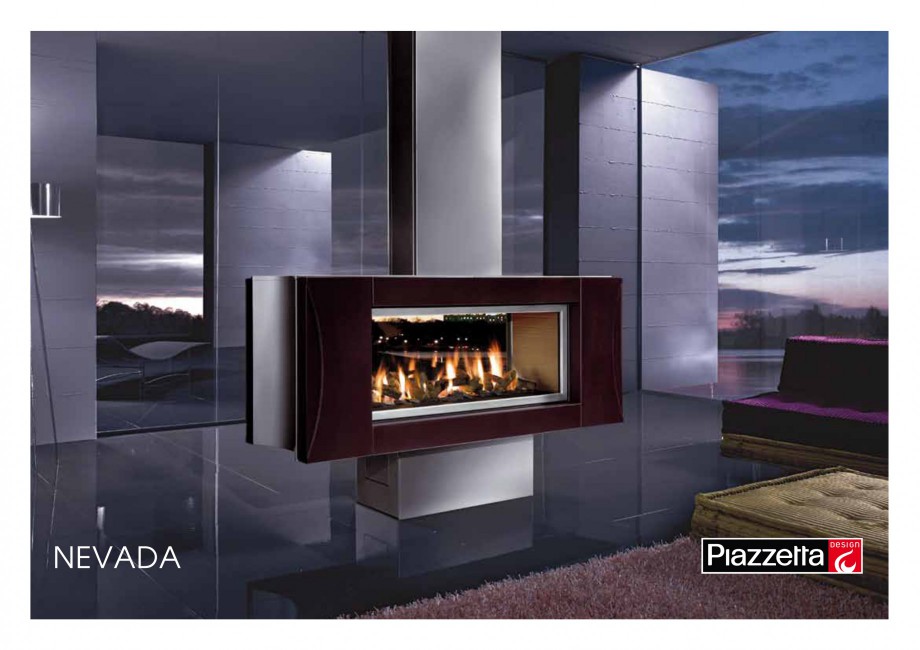 Pagina 1-Semineu design Piazzetta Nevada Fisa tehnica Engleza NEVADA
Gas or wood-burning fireplace with...