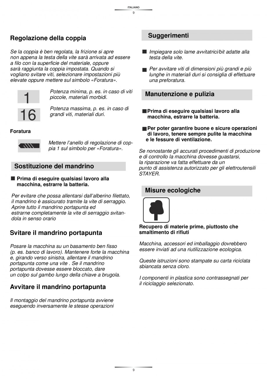 Pagina 11-Masina de gaurit si insurubat cu acumulator 14.4 V 1.3 Ah STAYER BHL 14 K Instructiuni montaj,...