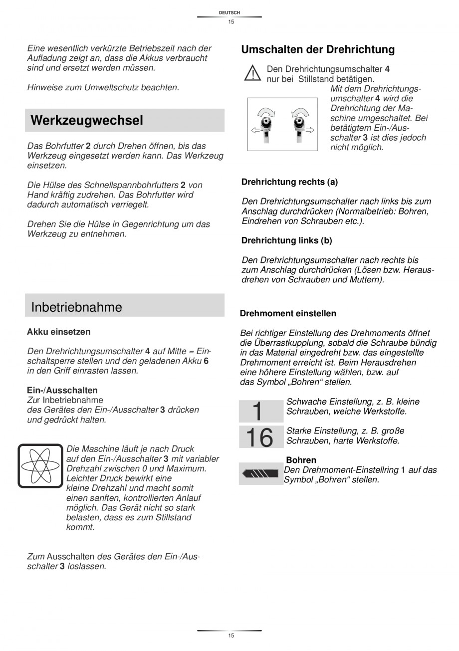 Pagina 17-Masina de gaurit si insurubat cu acumulator 14.4 V 1.3 Ah STAYER BHL 14 K Instructiuni montaj,...