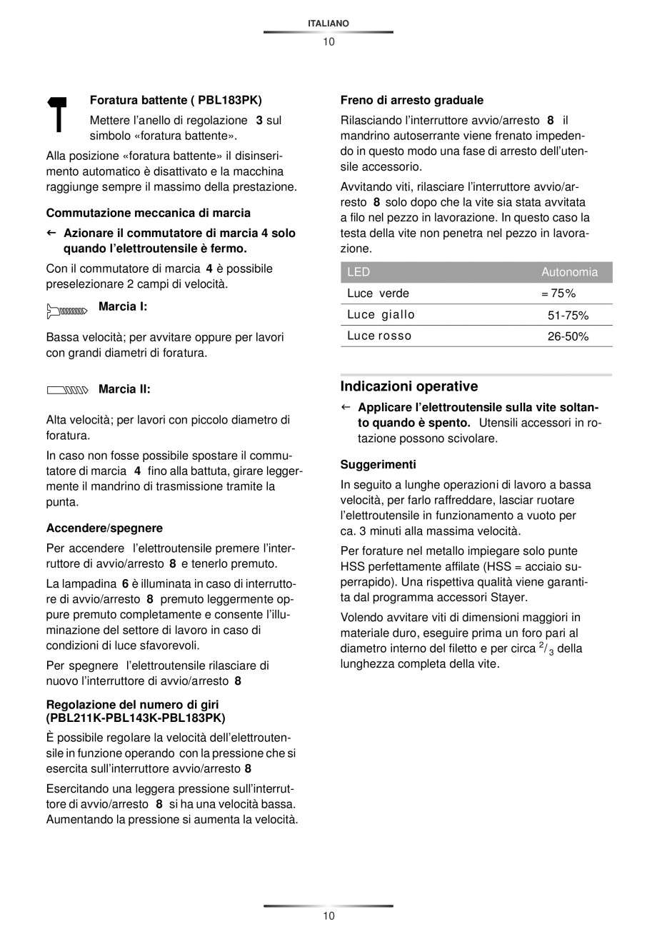 Pagina 12-Masina de gaurit si insurubat cu acumulator Li-ion 10.8V STAYER PBL 211K Instructiuni montaj,...