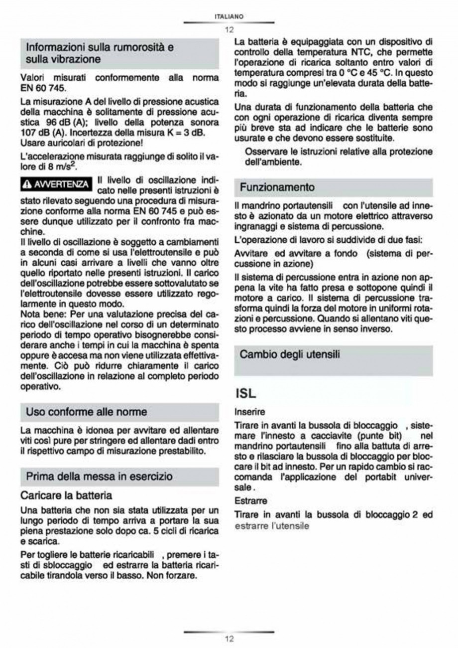 Pagina 12-Masina de gaurit si insurubat cu impact si acumulator Li-ion 20V STAYER ISL 20 K Instructiuni montaj...