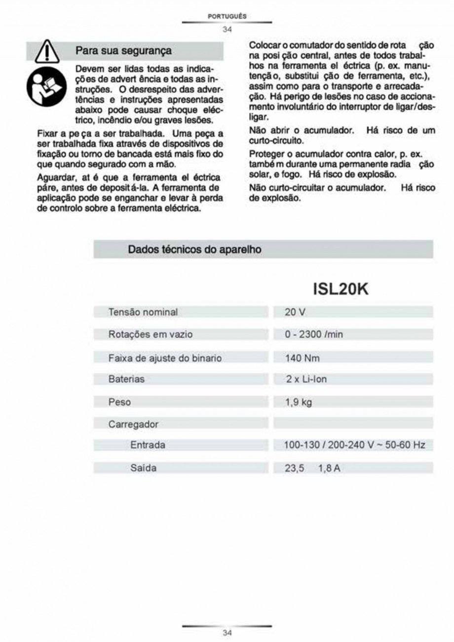Pagina 35-Masina de gaurit si insurubat cu impact si acumulator Li-ion 20V STAYER ISL 20 K Instructiuni montaj...