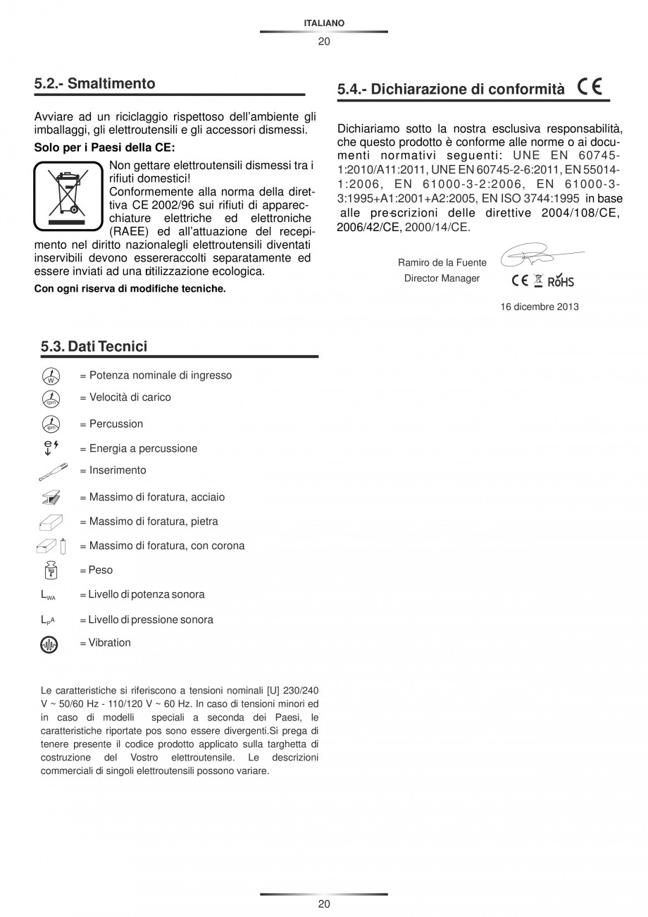 Pagina 20-Ciocan rotopercutor 950 W STAYER SDS-plus HD 5K Instructiuni montaj, utilizare Engleza, Germana,...
