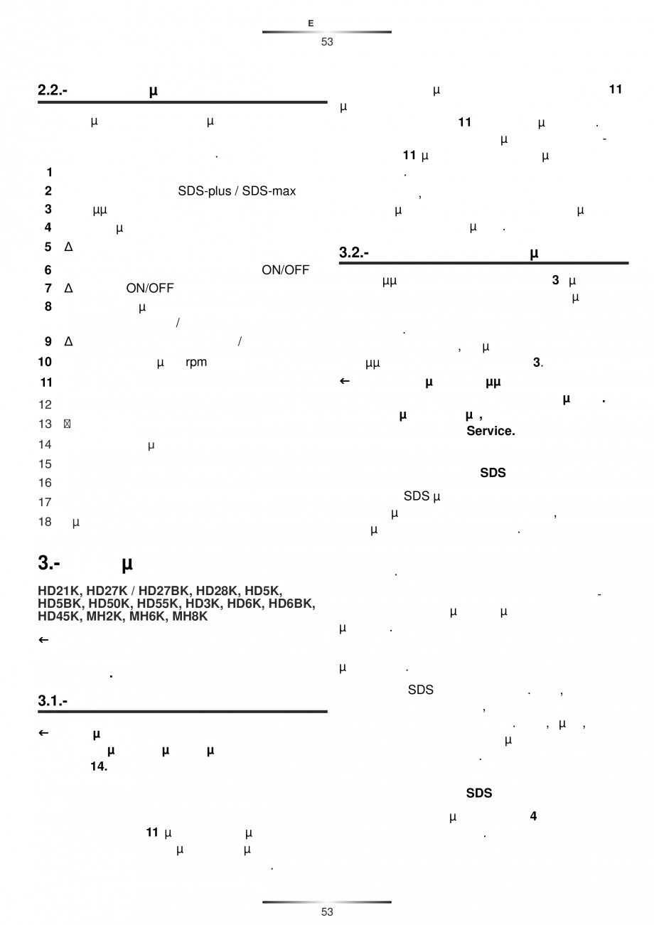Pagina 53-Ciocan rotopercutor 1200 W STAYER SDS-max HD 55K Instructiuni montaj, utilizare Engleza, Germana,...