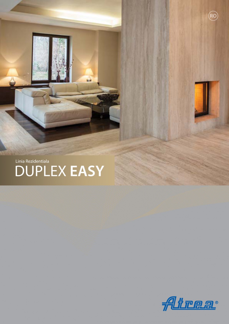 Pagina 1 - Unitate de ventilatie cu recuperare de caldura ATREA DUPLEX EASY Catalog, brosura Romana ...