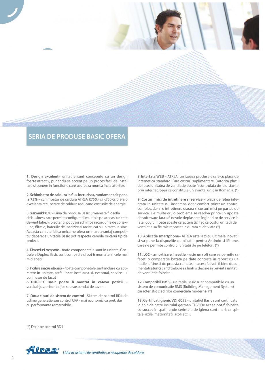 Pagina 4 - Unitate de ventilatie ATREA DUPLEX BASIC Catalog, brosura Romana de energie.
3....
