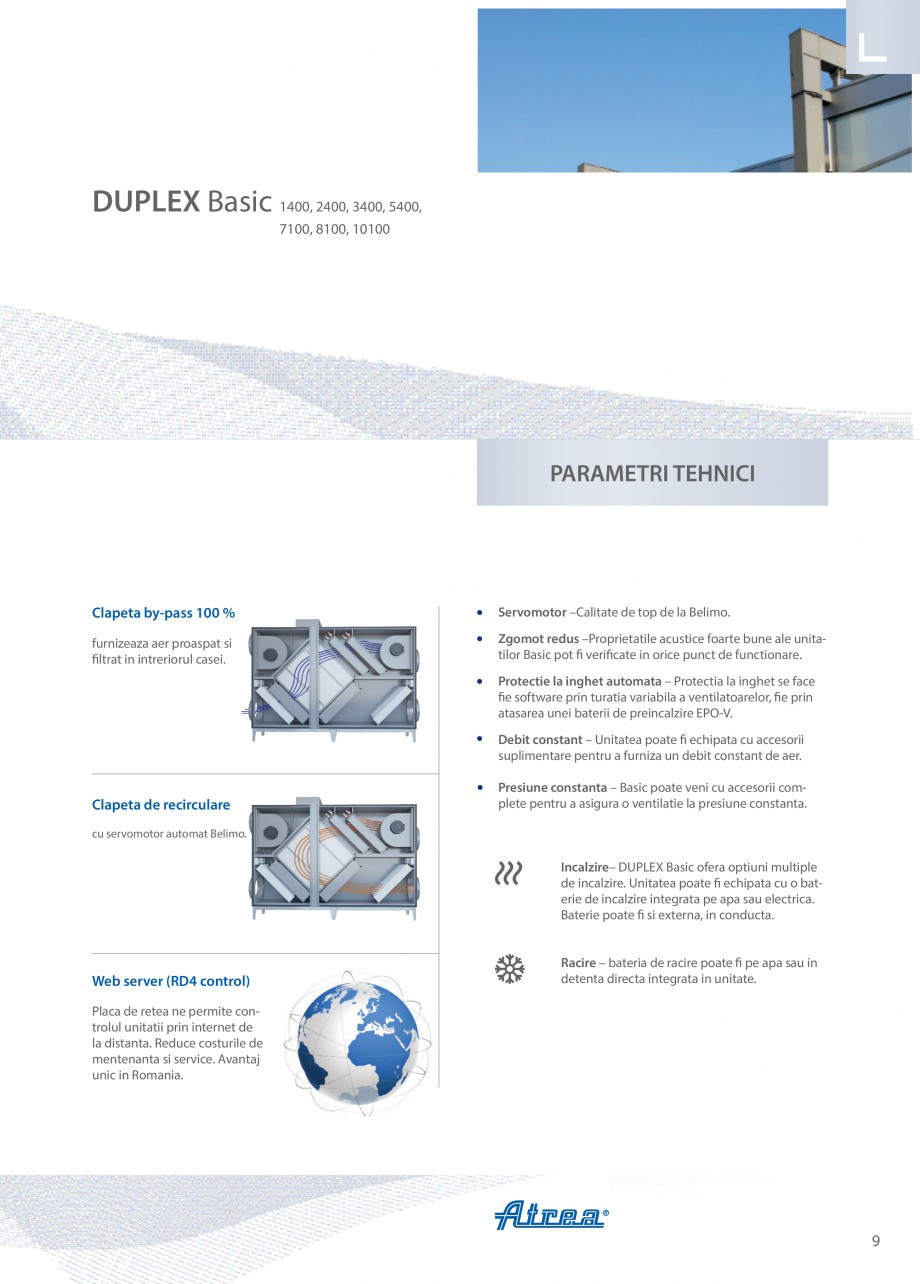 Pagina 9 - Unitate de ventilatie ATREA DUPLEX BASIC Catalog, brosura Romana t proiect direct pe mail...