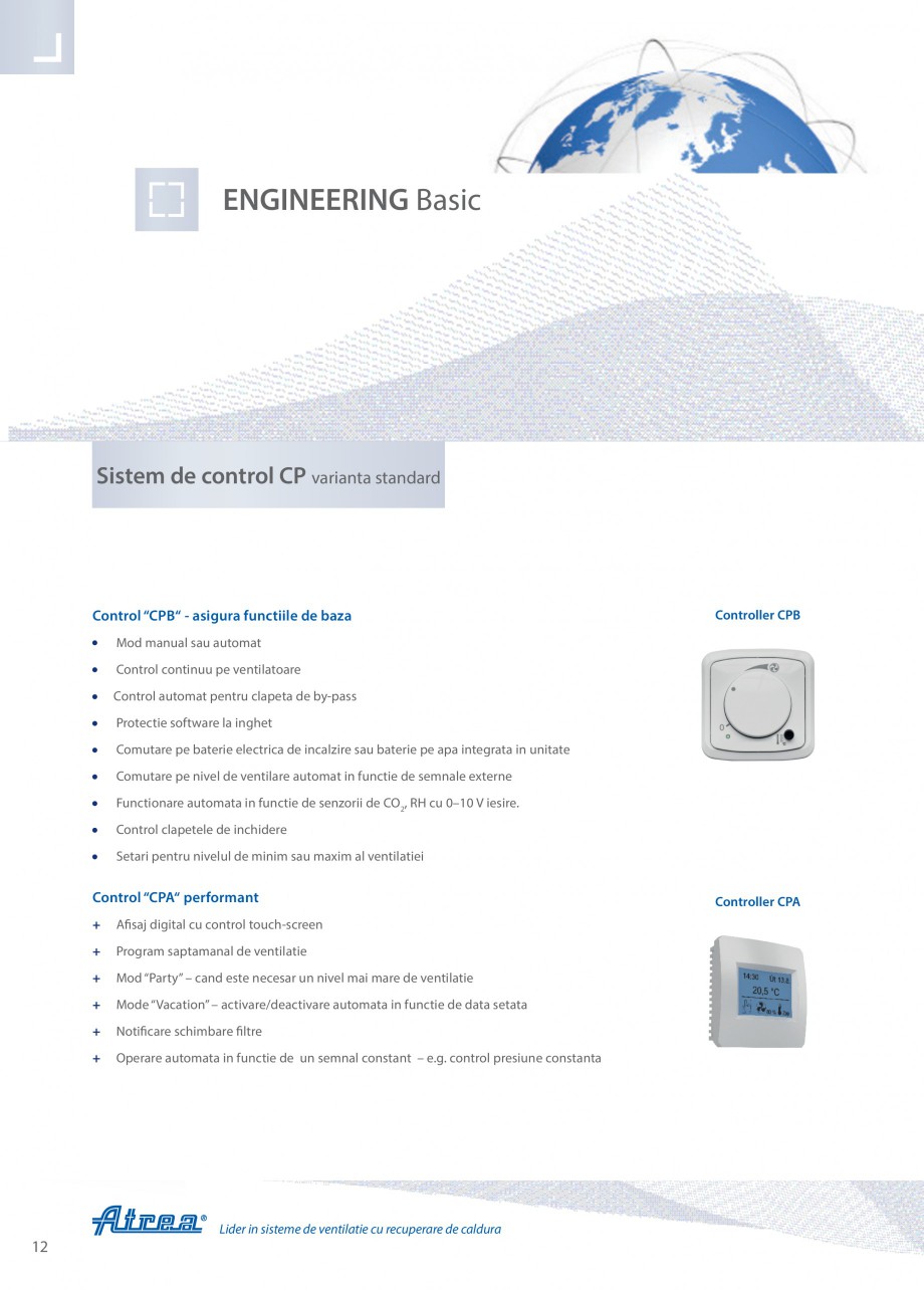 Pagina 12-Unitate de ventilatie ATREA DUPLEX BASIC Catalog, brosura Romana tru a furniza un debit constant de ...