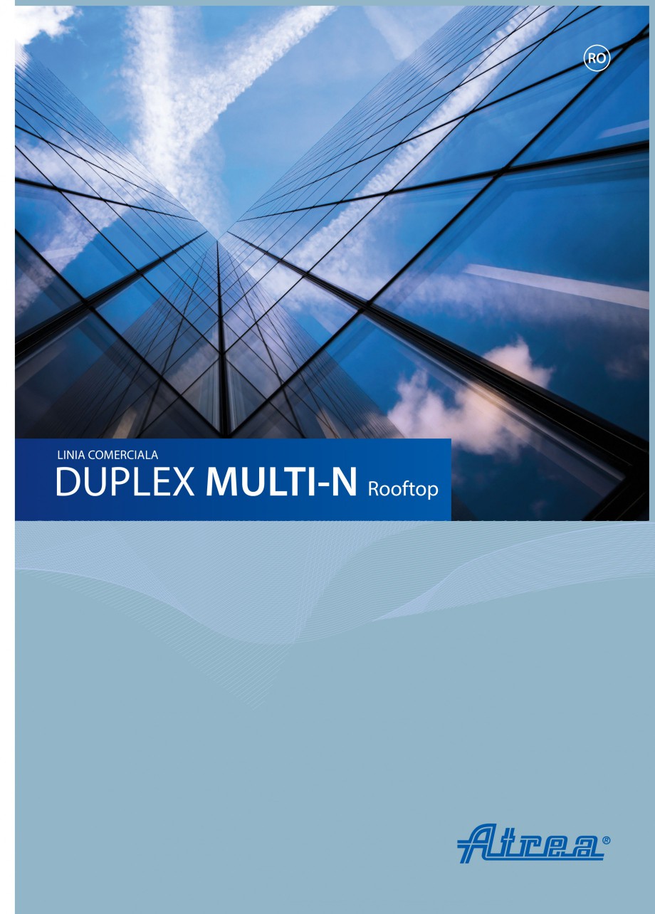 Pagina 1-Unitate de ventilatie ATREA DUPLEX MULTI-N Rooftop Catalog, brosura Romana RO

LINIA COMERCIALA
...