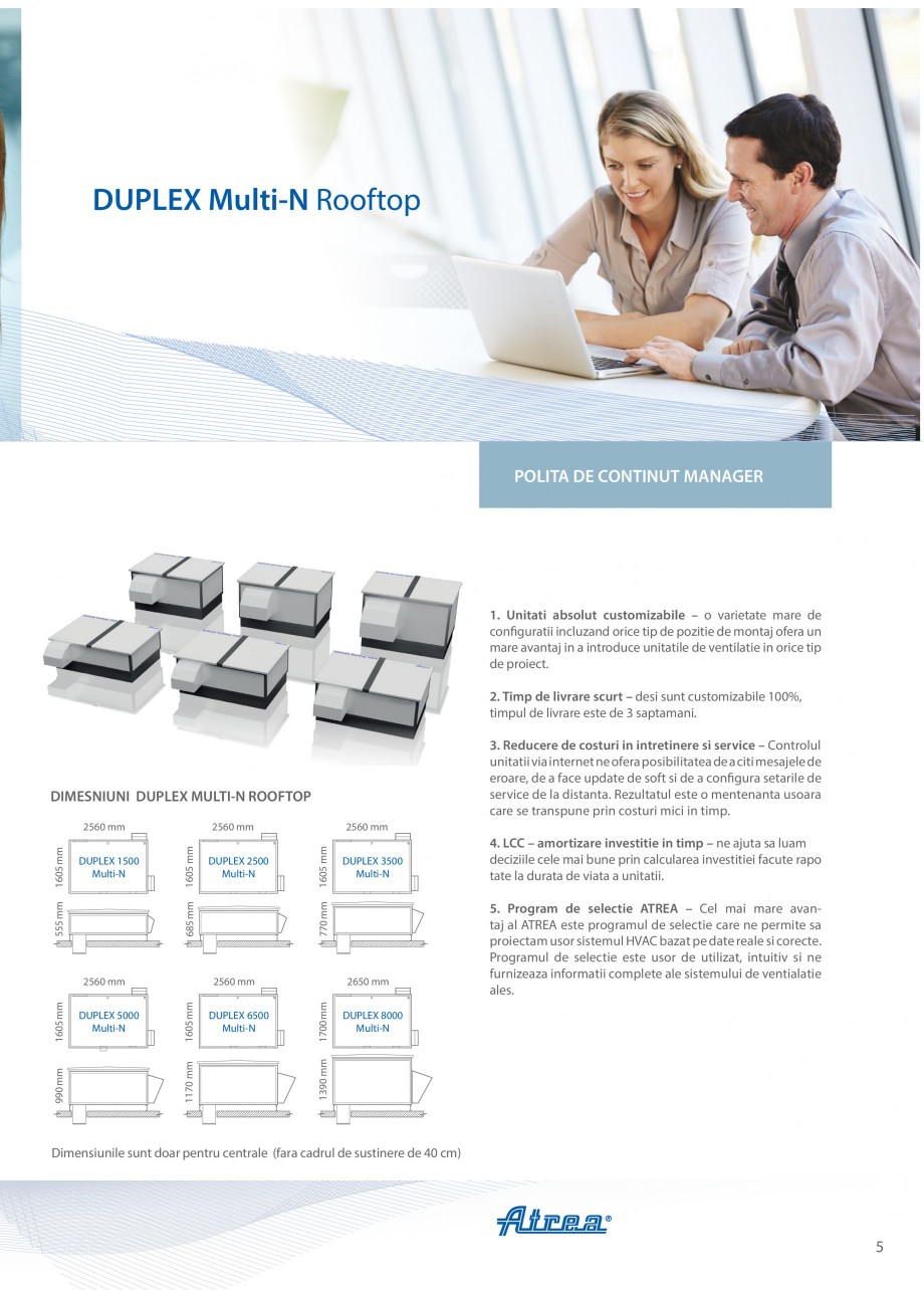 Pagina 5-Unitate de ventilatie ATREA DUPLEX MULTI-N Rooftop Catalog, brosura Romana acte – este unul dintre...