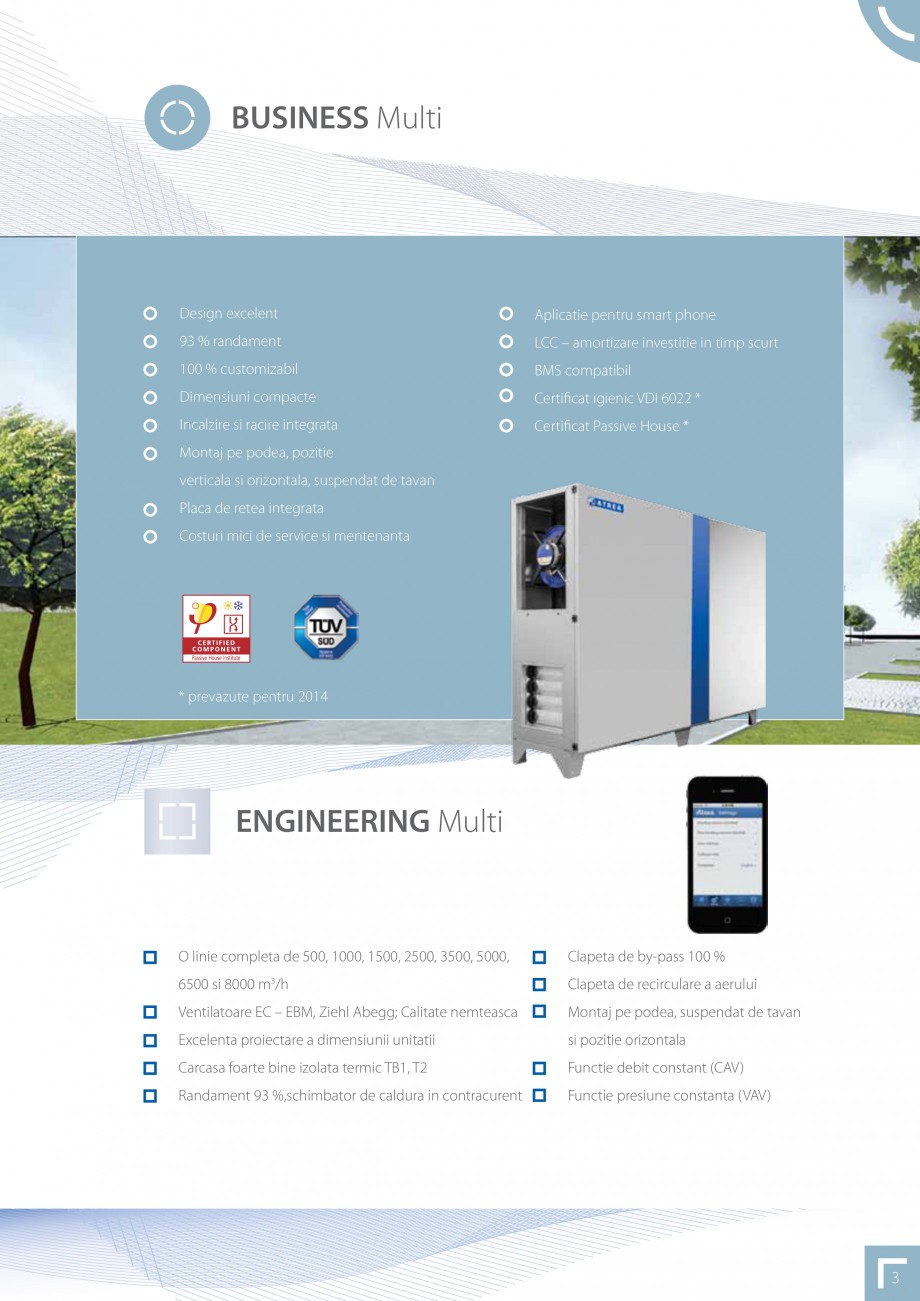 Pagina 3-Unitate de ventilatie ATREA DUPLEX MULTI Catalog, brosura Romana a de by-pass 100 %

6500 si 8000...