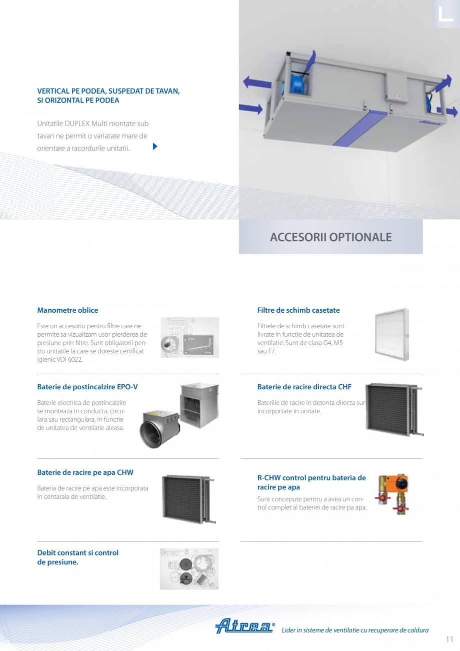 Pagina 11-Unitate de ventilatie ATREA DUPLEX MULTI Catalog, brosura Romana R (polyisocyanurate) asigura o...