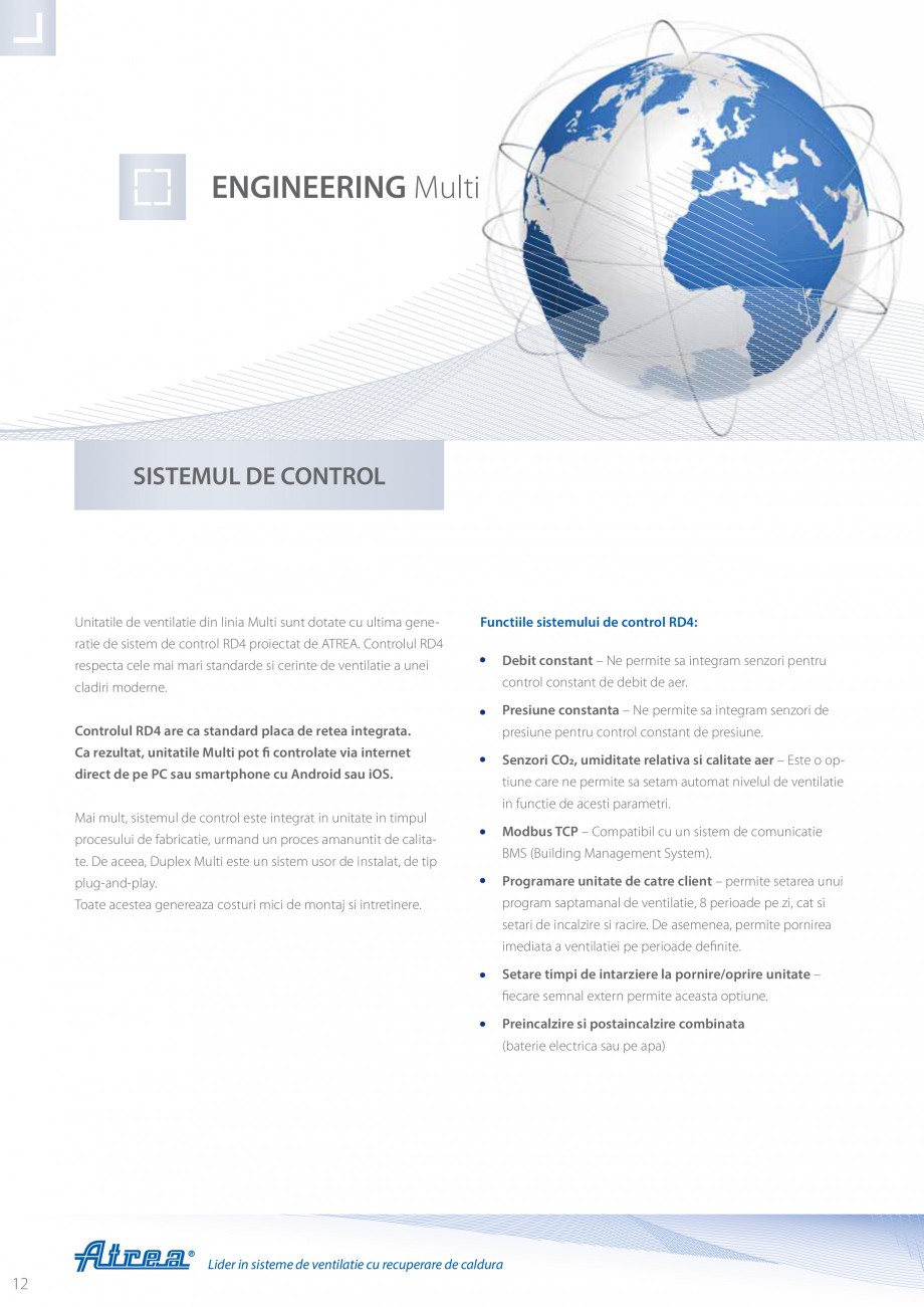 Pagina 12-Unitate de ventilatie ATREA DUPLEX MULTI Catalog, brosura Romana , 3500, 5000, 6500, 8000

PARAMETRI...