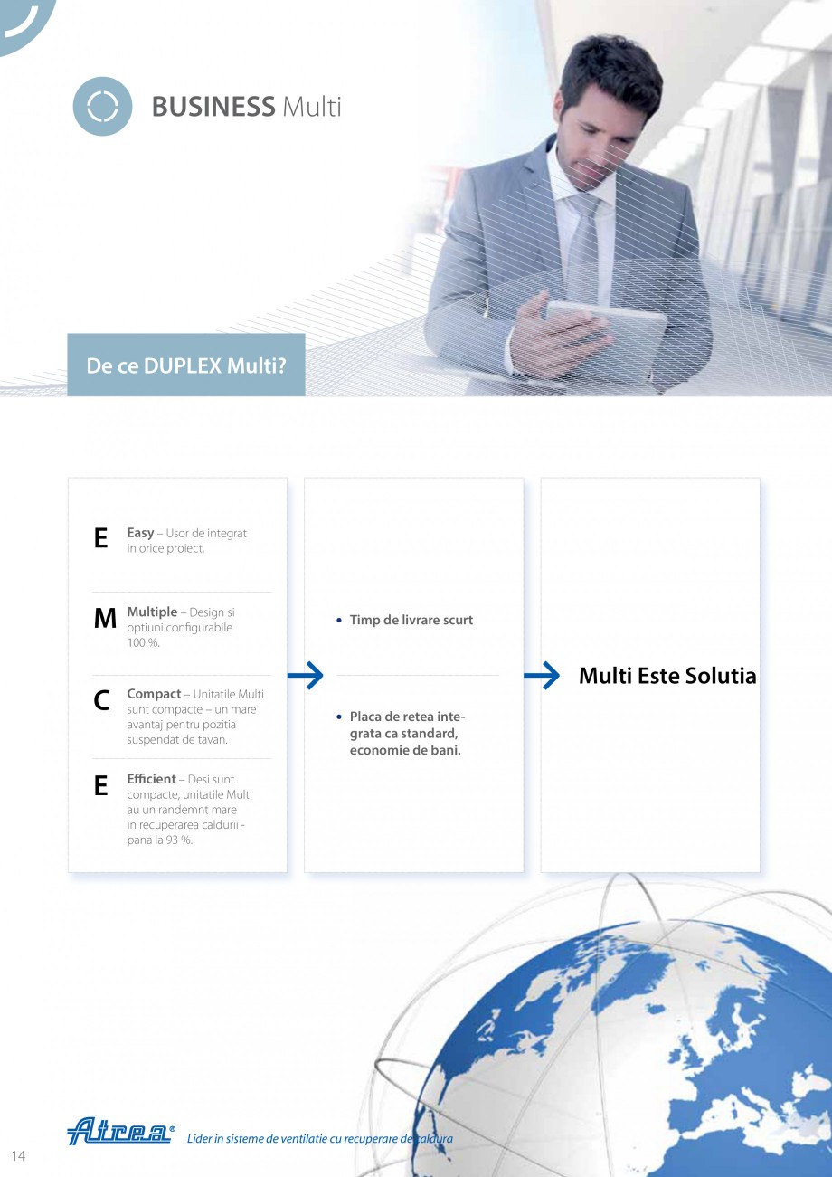 Pagina 14-Unitate de ventilatie ATREA DUPLEX MULTI Catalog, brosura Romana de a se inchide in cazul caderilor
...
