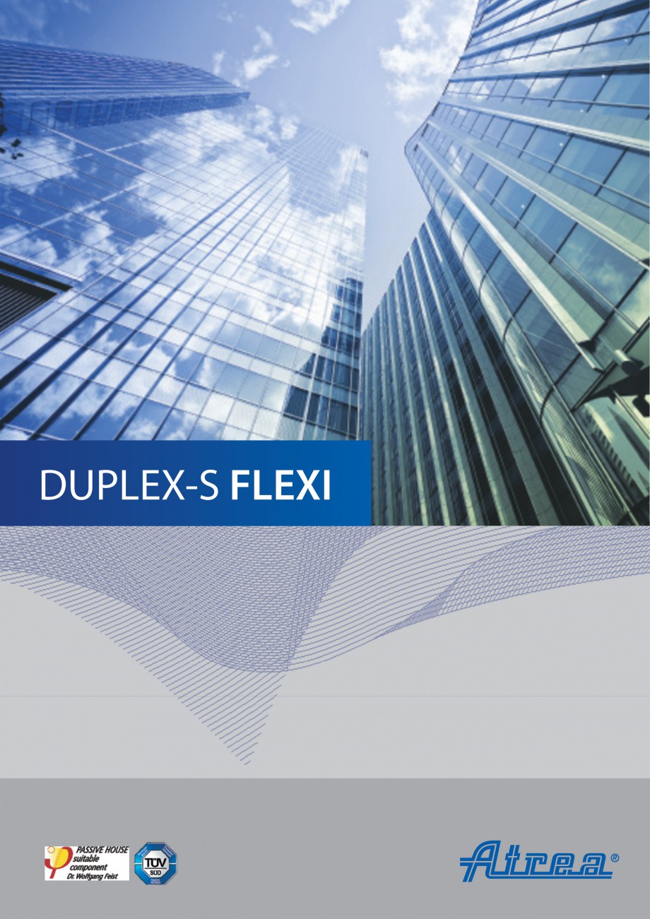 Pagina 1-Unitate de ventilatie ATREA DUPLEX-S FLEXI Catalog, brosura Romana DUPLEX-S FLEXI

Lider în...