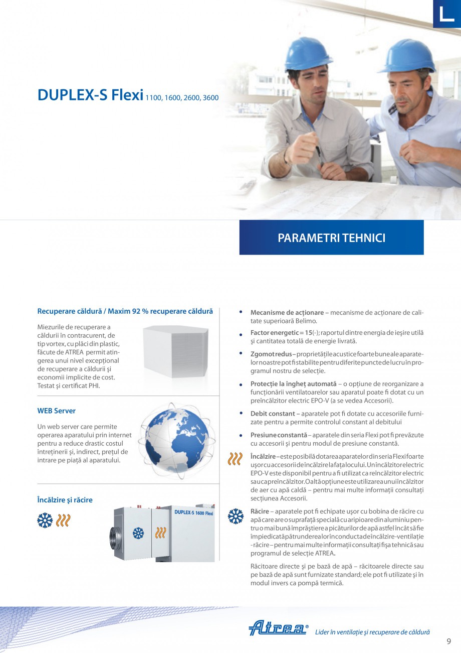 Pagina 9-Unitate de ventilatie ATREA DUPLEX-S FLEXI Catalog, brosura Romana  o oportunitatea de a include cu ...