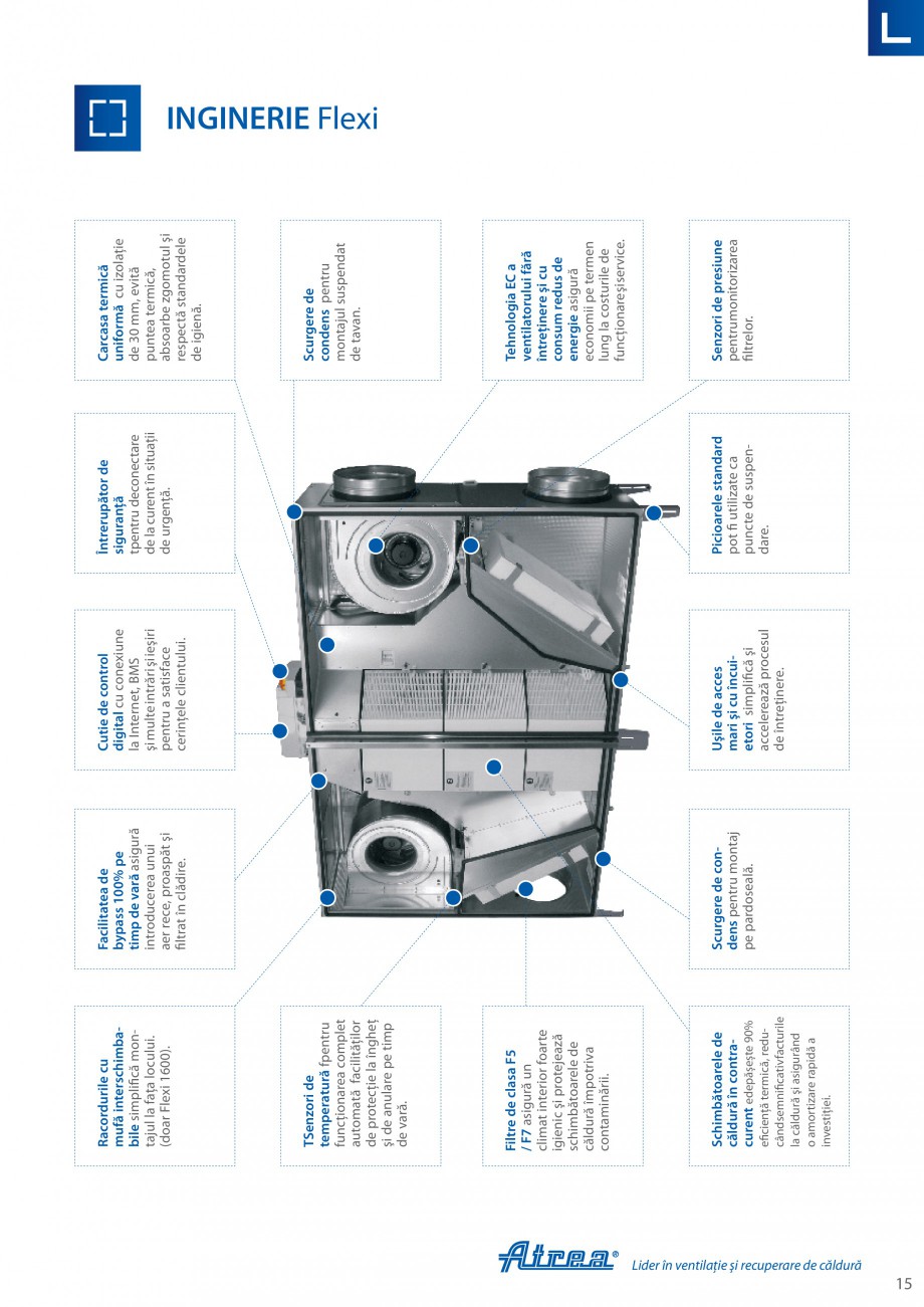 Pagina 15-Unitate de ventilatie ATREA DUPLEX-S FLEXI Catalog, brosura Romana sorii.
Răcire – aparatele pot ...