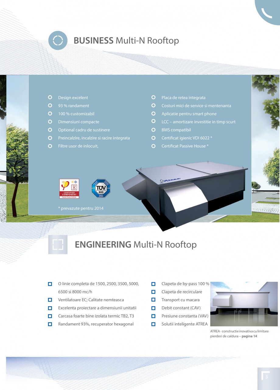 Pagina 3 - Unitate de ventilatie ATREA DUPLEX MULTI-N Rooftop Catalog, brosura Romana 0, 5000,
...