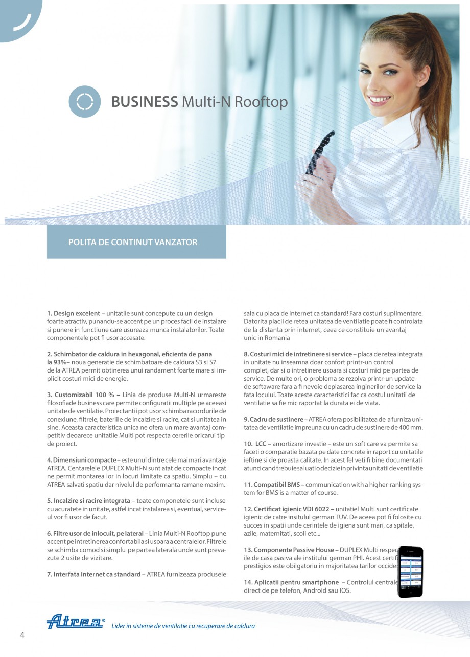 Pagina 4-Unitate de ventilatie ATREA DUPLEX MULTI-N Rooftop Catalog, brosura Romana chimbatoare de caldura S3...