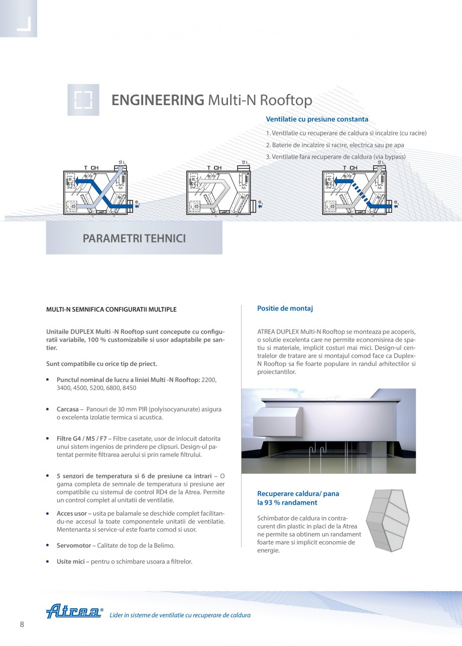 Pagina 8 - Unitate de ventilatie ATREA DUPLEX MULTI-N Rooftop Catalog, brosura Romana 

DUPLEX 8000
...