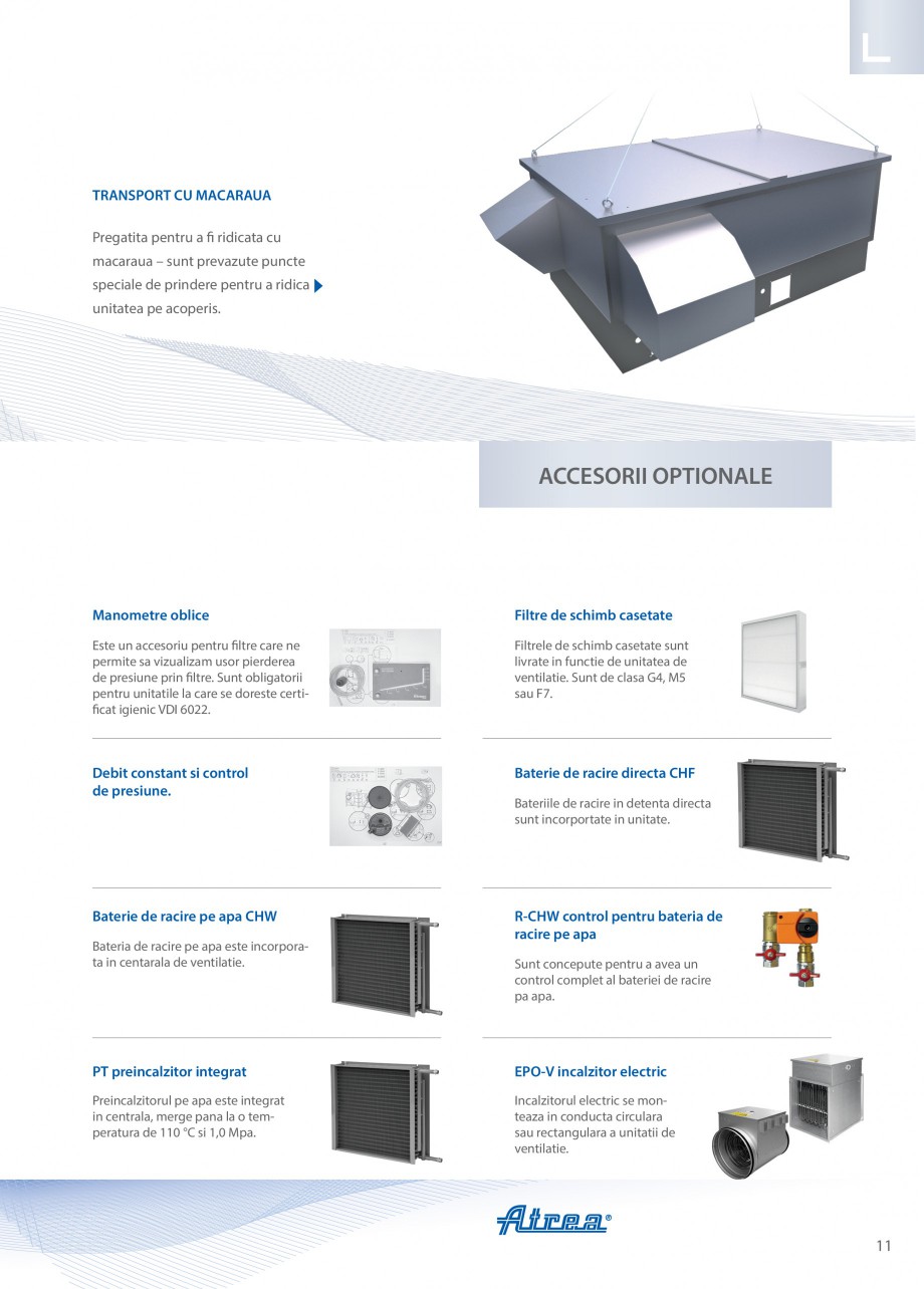 Pagina 11-Unitate de ventilatie ATREA DUPLEX MULTI-N Rooftop Catalog, brosura Romana 00, 8450
Carcasa –...