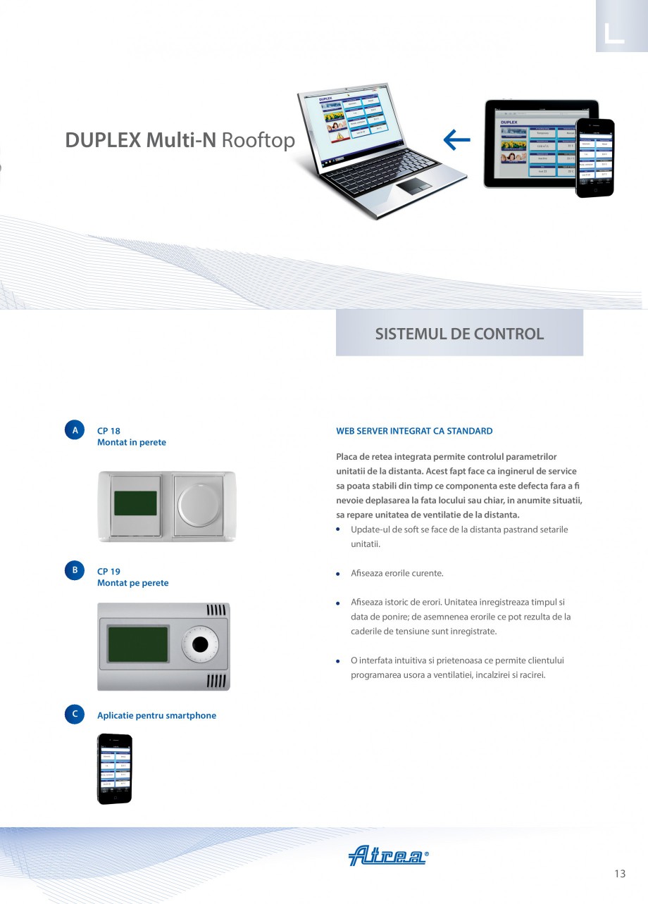 Pagina 13-Unitate de ventilatie ATREA DUPLEX MULTI-N Rooftop Catalog, brosura Romana  retea ne permite...