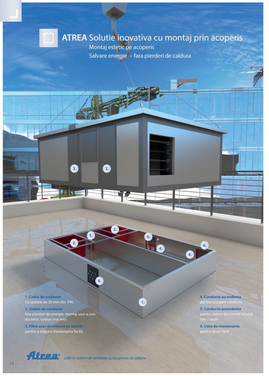 Pagina 14-Unitate de ventilatie ATREA DUPLEX MULTI-N Rooftop Catalog, brosura Romana a standard filtre de...