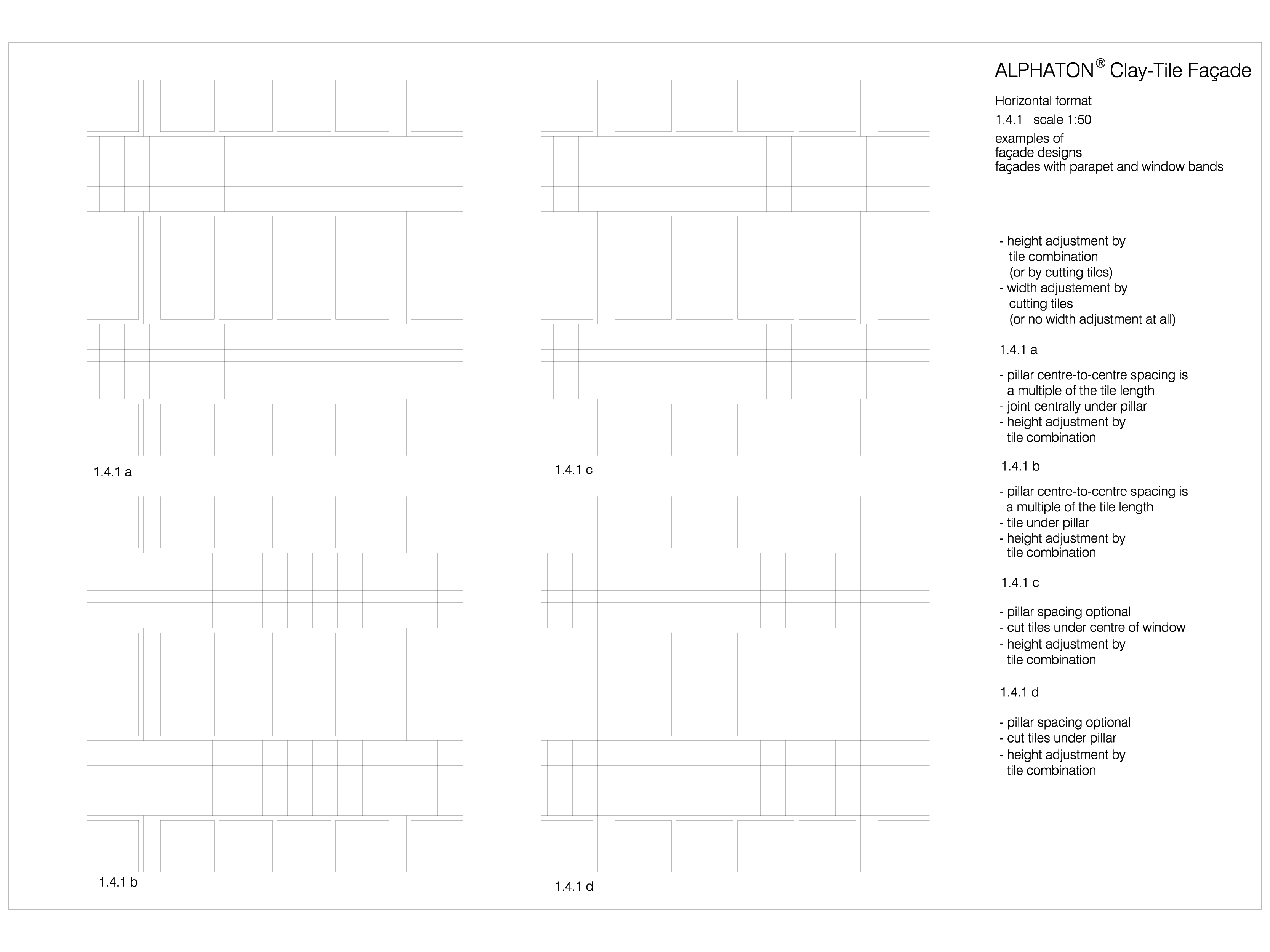 Pagina 1 - CAD-DWG Placaje ceramice pentru fatada - Montaj orizontal - Exemple de design...